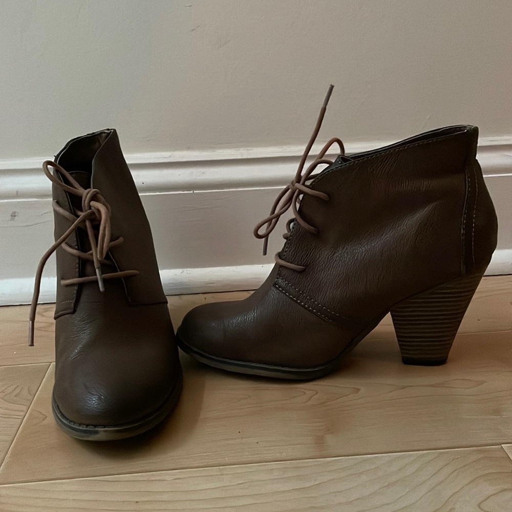 Brown Leather Booties